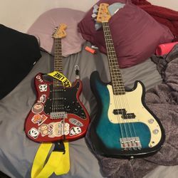 Electric Bass And Guitar