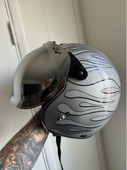Torc Motorcycle Helmet Size M – Open Face with Smoke Bubble Visor