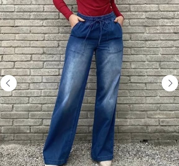 Women's Elegant Wide Leg Denim Jeans