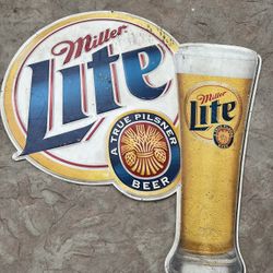 Vintage Miller Lite Tin Sign