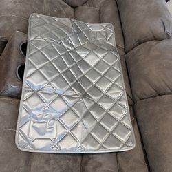 Dog Crate Mat, Soft Foam Kennel Pad Washable Pet Bed Mat with Anti-Slip Bottom, Gray 35"x24"