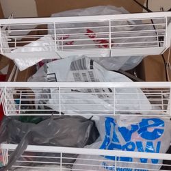 Foldable Over The Door Metal Baskets 