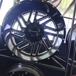 22x12 Hardcore Rims 6 Lug 6x139 6x5.5 On New Tires 33 1250 22 Lt