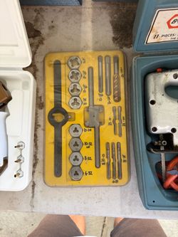 Tools, Batteries, Drill Press, and more tools