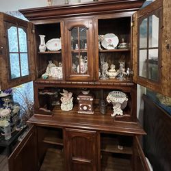 Vintage China Cabinet Original Piece Original Hardware