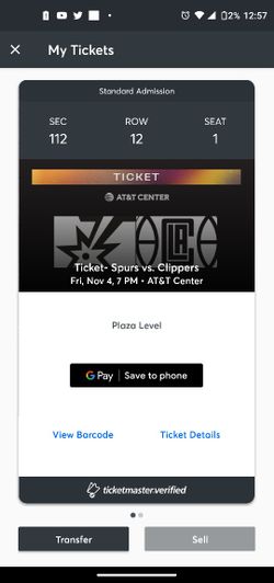 Spurs Tickets  Thumbnail