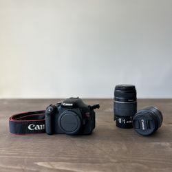 Canon EOS Rebel T3i DSLR Camera Bundle – 2 Lenses + Bag, Manuals, & Accessories