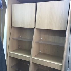 Retail Shelving Cabinet Display With Glass Shelves - 