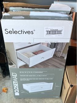 ClosetMaid Selectives Stackable Drawer White 25 in W x 10 in H (contact info removed)
