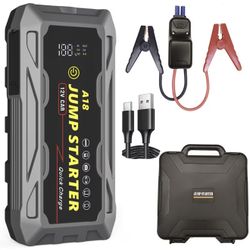 3000A Jump Starter for Cars & Trucks, Emergency Battery Booster Pack (Supports All Gas/Diesel Engines), Portable Power Bank with LED Light