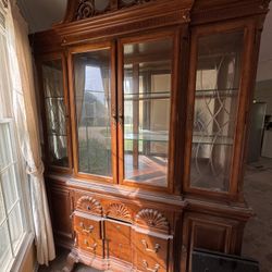 Beautiful Teak China Hutch