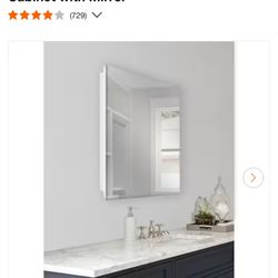 19-5/8 in. x 26 in. Rectangular Recessed or Surface Mount Beveled Frameless Medicine Cabinet with Mirror