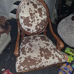 Antique Cowprint Armchair 
