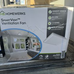 New Homewerks 80 CFM 1.1 Sone Bathroom Ventilation Exhaust Fan with Dimmable LED Light