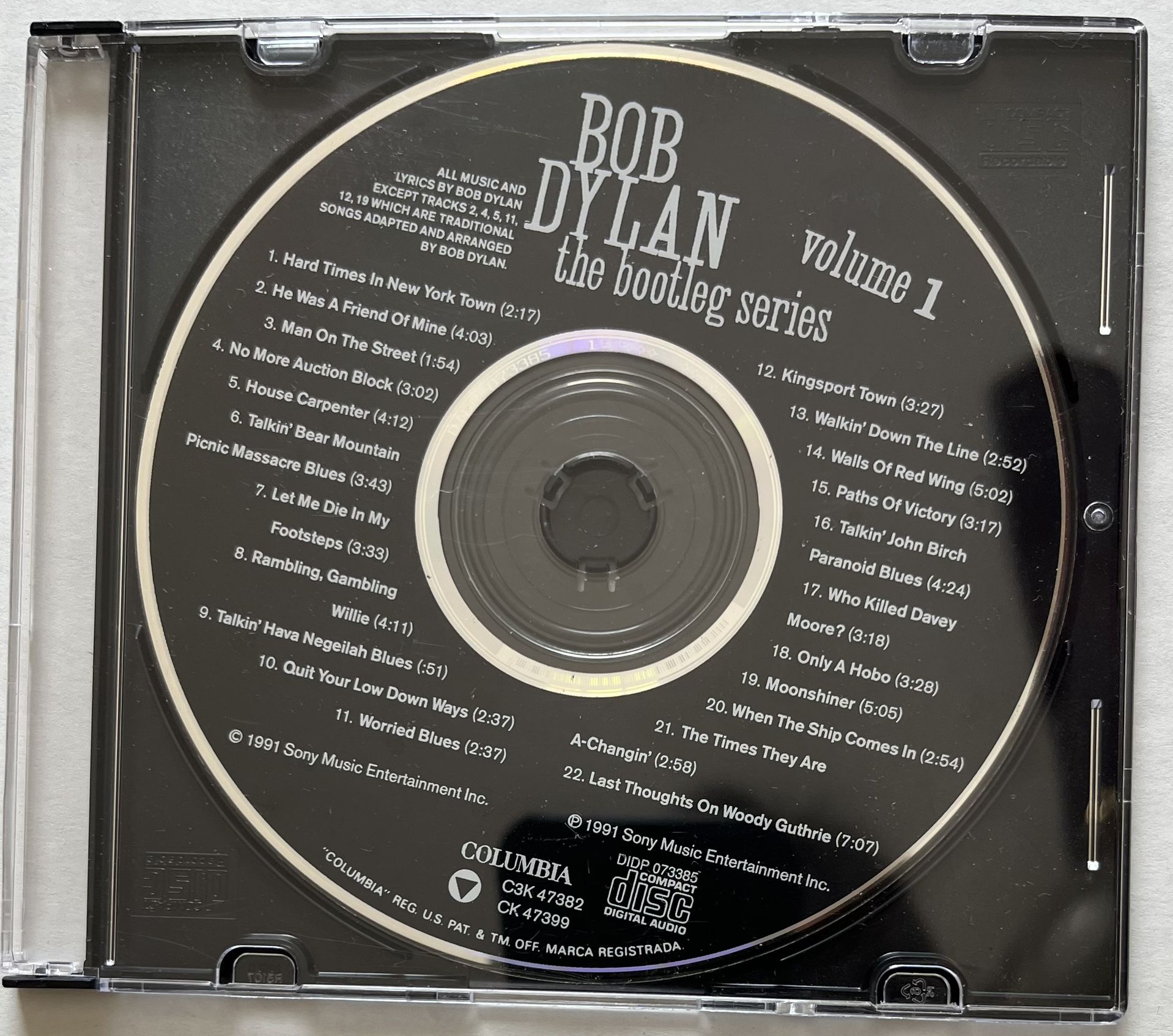 Bob Dylan CD Bootleg Series Vol 1,2,3