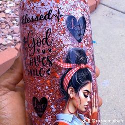 Custom Snow Globe Tumbler (glitter)