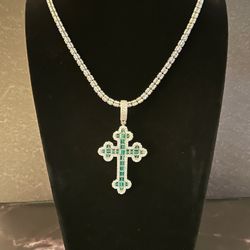 Cross Pendant Ice Necklace