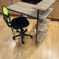 Desk and chair