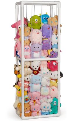 Stuffed Animal Storage Zoo Stuffed Animal Holder Space Save Vertical Stuffed Animals Storage PVC with Elastic Band Net for Playroom Bedroom Nursery