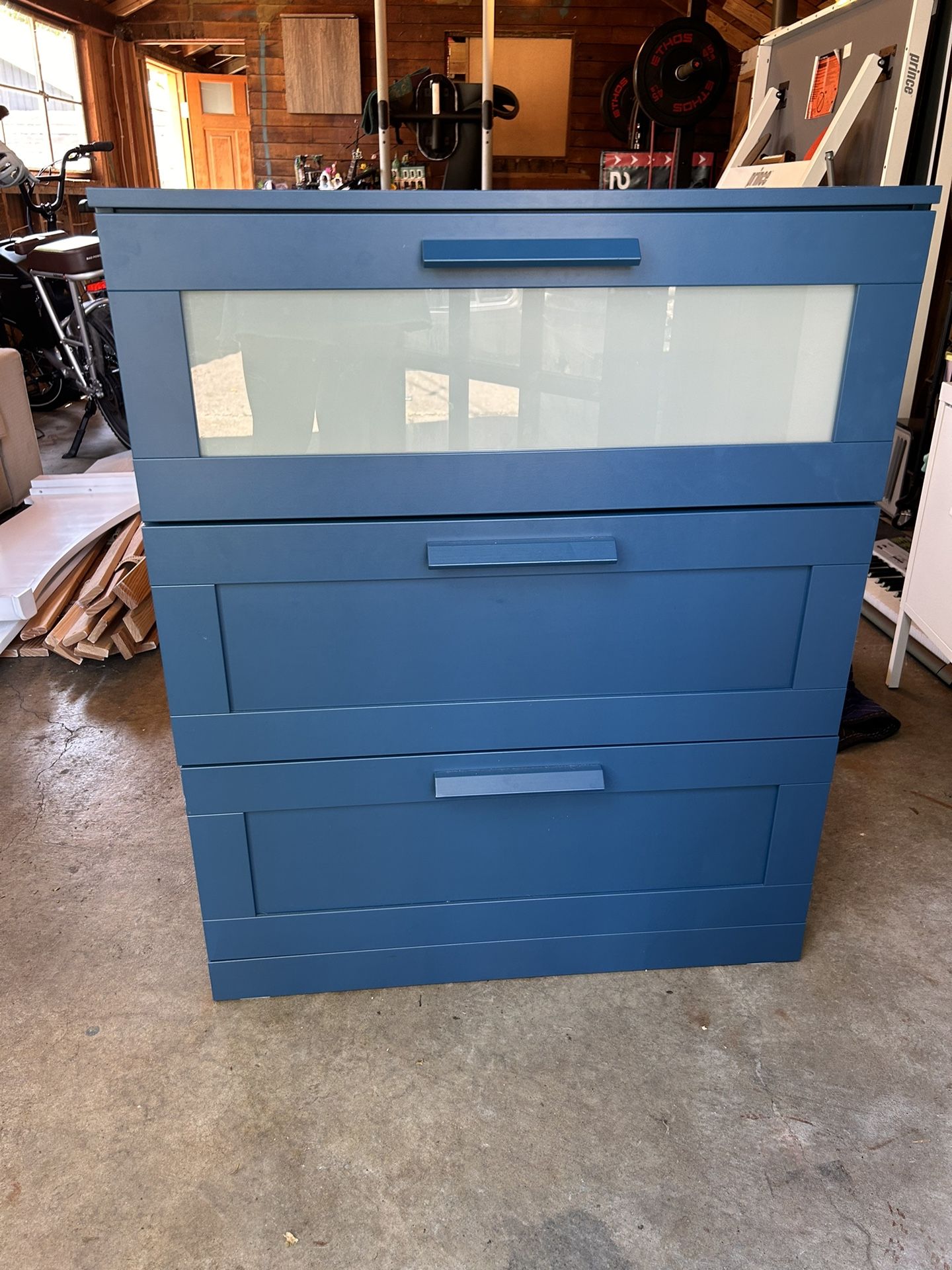 Ikea 3 Drawer Dresser -Blue