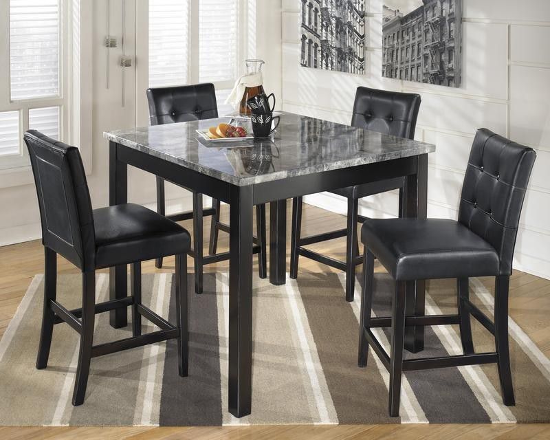 Maysville Black/Gray 5-Piece Square Counter Height Dining Seeet