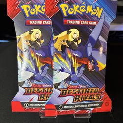 2 Pokemon Scarlet & Violety Destined Rivals TCG Booster Packs