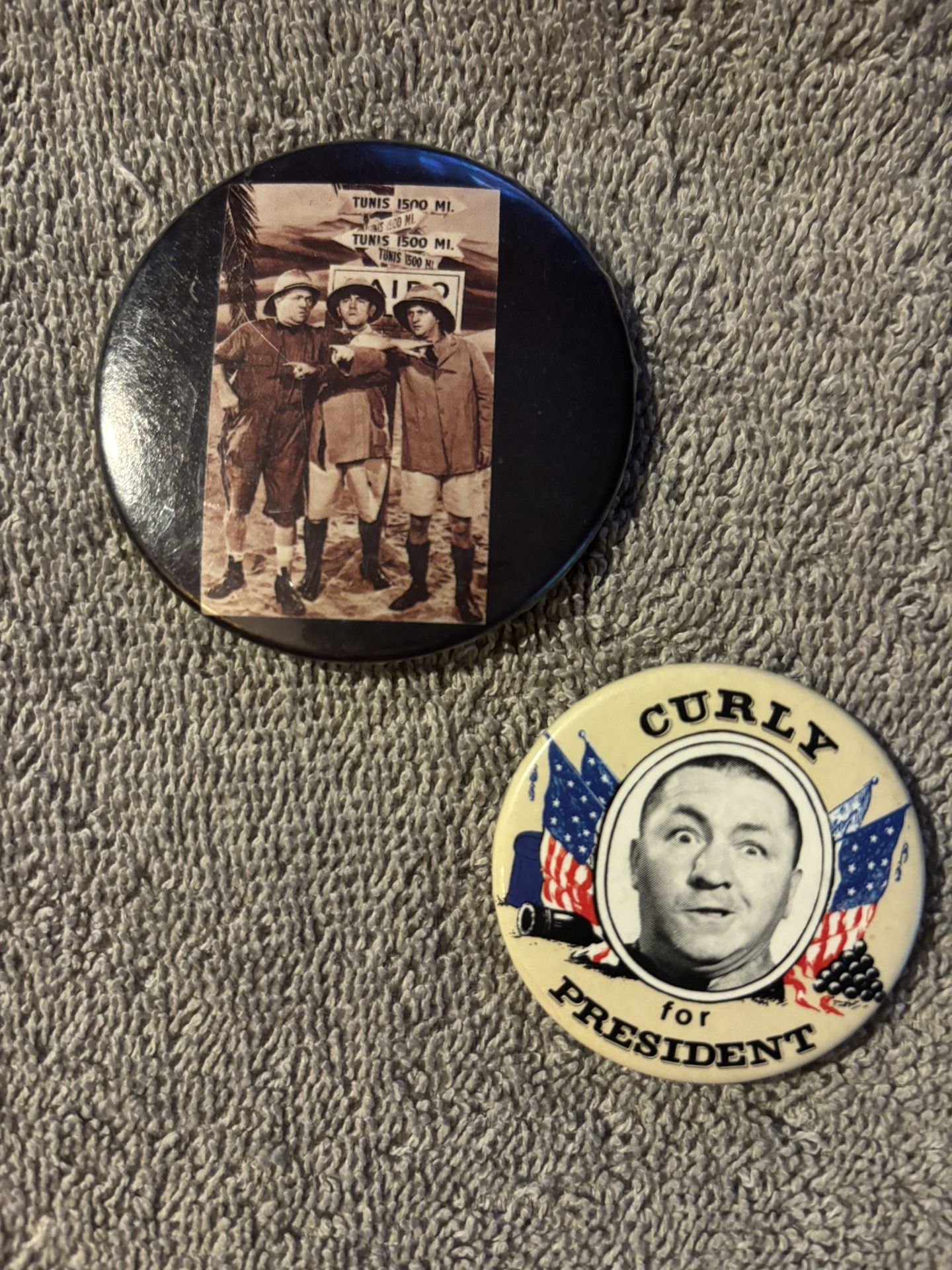VTG 3 Stooges Pinbacks