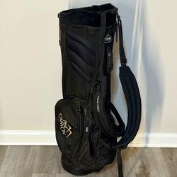 Ping Hoofer Vantage Stand Carry Golf Bag 5 Way Black Vinyl Canvas Golf Bag