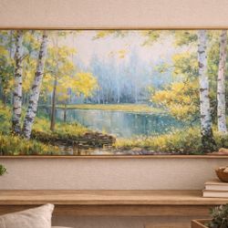 Framed Forest Painting