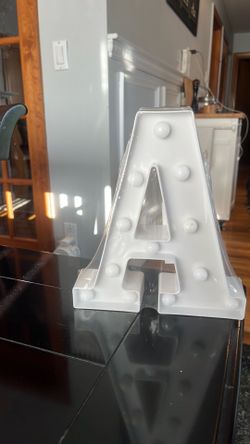 New LED Light Up Letter A