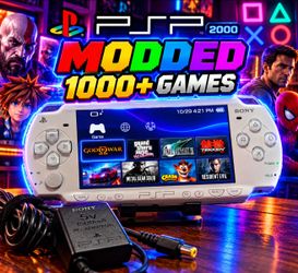 Sony PSP 2000 w/ 40 PSP Games & 1000+ Retro Games