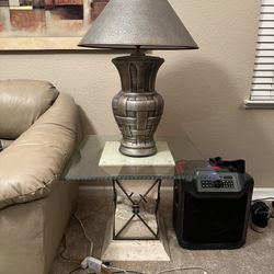 Glass Tables And 2 Lamps 