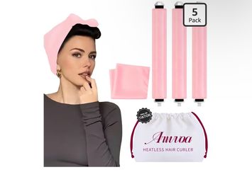 Heatless Hair Curler Heatless Curls Overnight Rods Hair Curlers To Sleep In Heatless Curls Blowout Rods Curling Rods With Luxury Cloth Bag Scarf For A