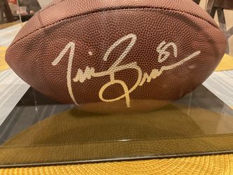 Oakland /Las Vegas Raiders Tim Brown Autographed Wilson Football With Case