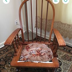 $35 Solid Wood Rocking Chair Like New 