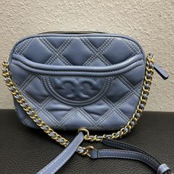 BEAUTIFUL TORY BURCH BAGS SOFT FLEMING BLEWOOD/ PANCAKE  CAMERA BAGS