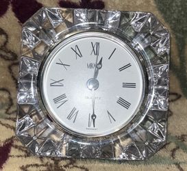 Mikasa Westminster Lead Crystal Quartz Desk Clock