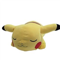 2023 Nintendo TOMY Sleeping Pikachu Pillow Plush 18" Stuffed Animal Pokémon Go