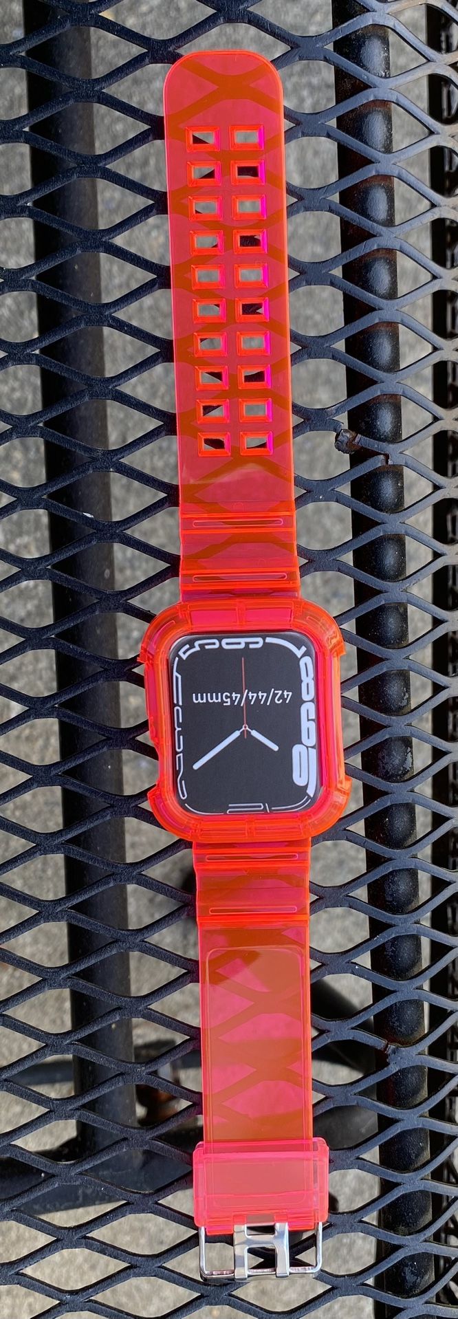 Apple Watch Full Band Transparent Red 45/44/42