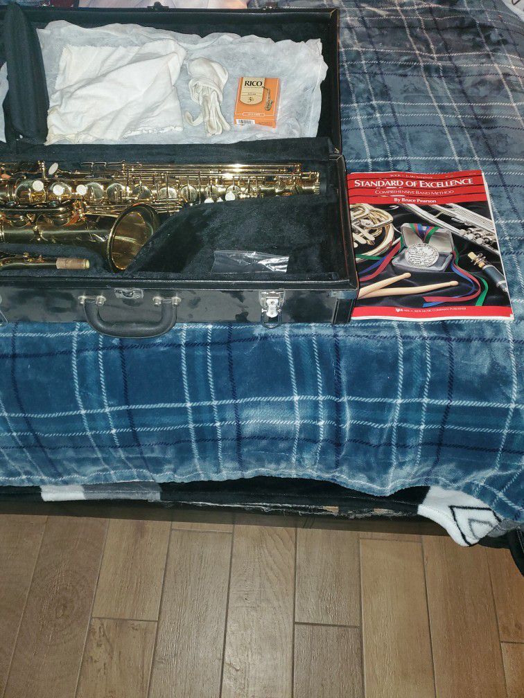 Beginners Brass Alto Saxophone [Del Rosa] As Is