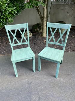 Two wooden chairs