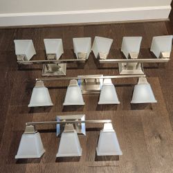 Set Of Four Bathroom Light Fixtures