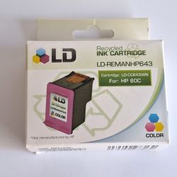 LD Recycled Ink Cartridge for HP 60C Color LD-REMANHP643 LD-CC643WN New