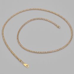 10K Two Tone Gold Round Franco Chain Necklace 20" 3.0mm 22.6g