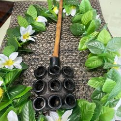 DMI Luxury Handmade Nine-Headed Clay smoking Pipe - Ekitanda / Sacred Peace Pipe