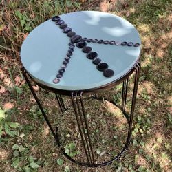 Decorative Table - Metal Base/Wood Top
