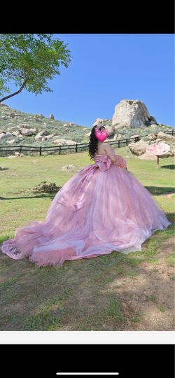 Pink Dusty rose quinceañera dress size 8