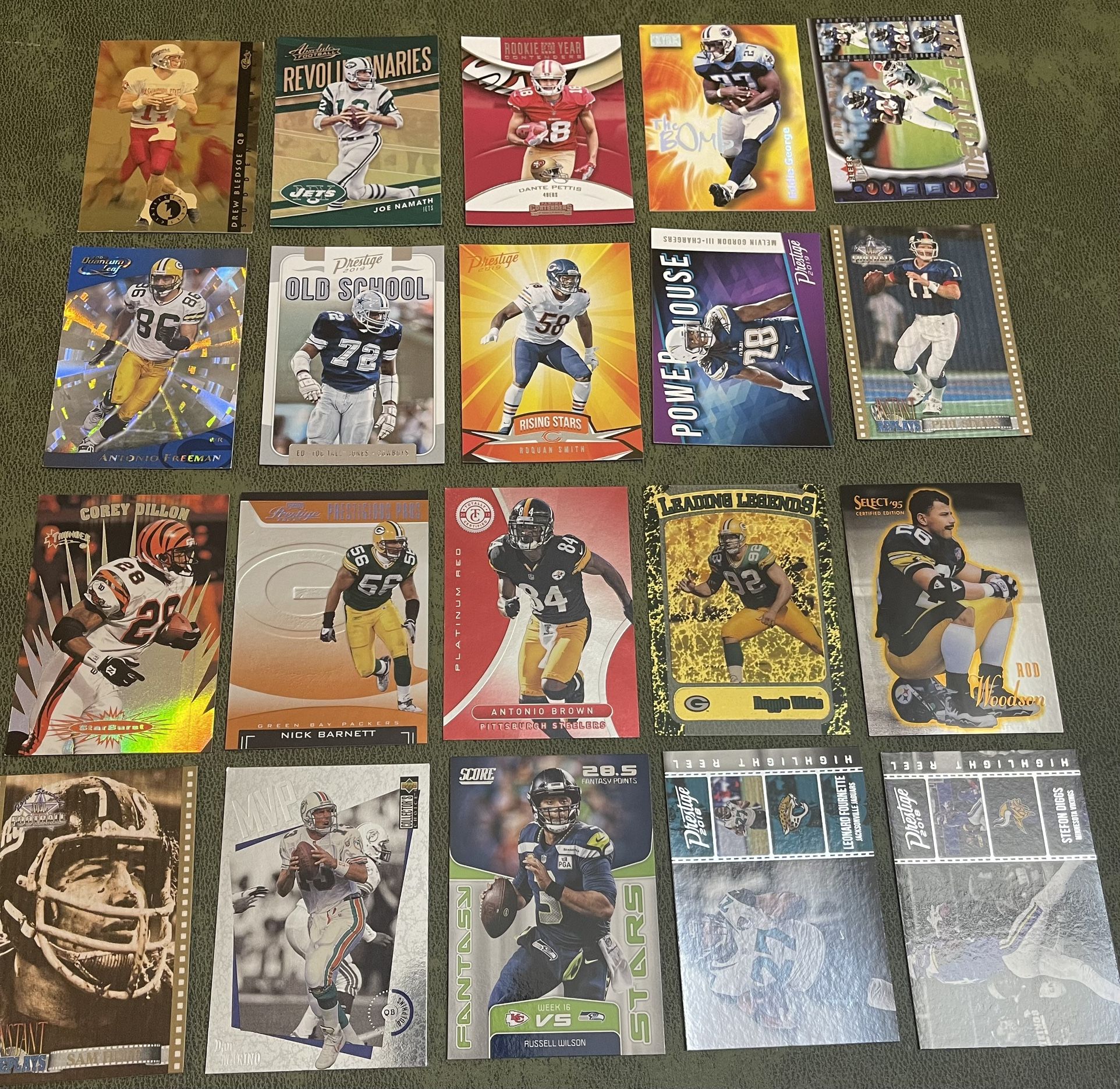 Lot Of 20 NFL Insert Cards #1
