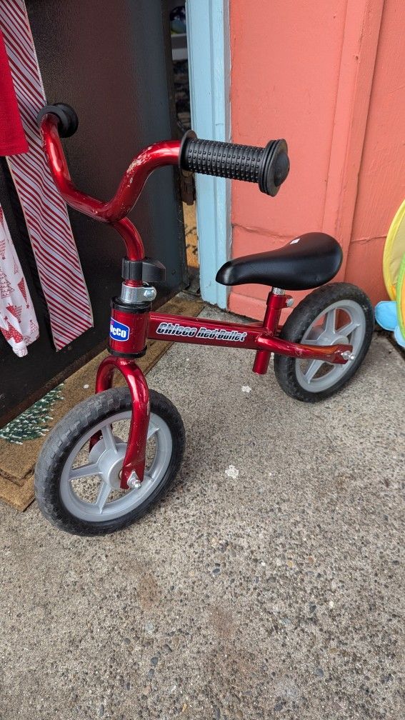 Chicco Red Bullet Balance Bike Bicycle