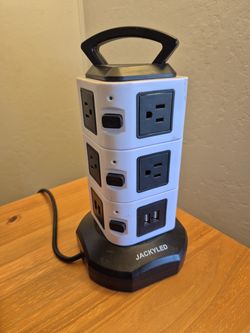 JACKYLED Power Strip Tower with USB Ports